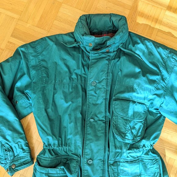 ๐ฅ Amazing VTG Retro Ivy Oxford Green Winter Jacket Coat with Plaid Lining๐ฅ - Picture 2 of 16